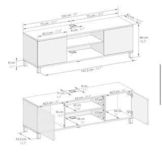 Vendo hermoso mueble de tv italiano.