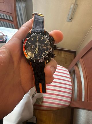Omega Seamaster Cronógrafo Negro/Dorado