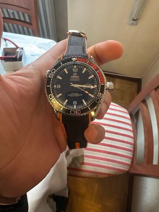 Omega Seamaster Cronógrafo Negro/Dorado
