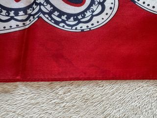 Foulard Codello in seta fantasia blu e rossa