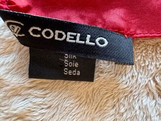 Foulard Codello in seta fantasia blu e rossa