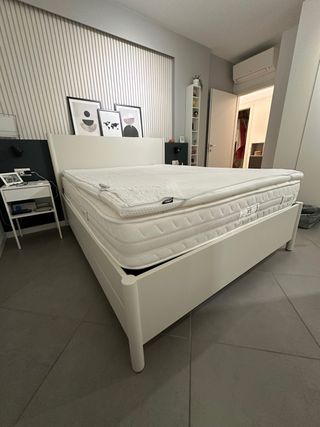 Letto matrimoniale bianco Ikea