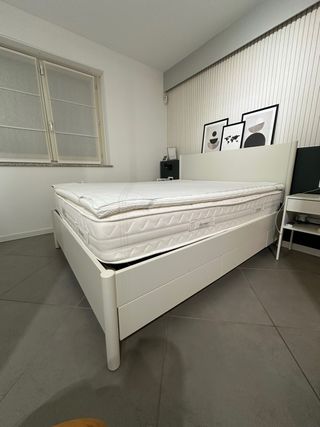 Letto matrimoniale bianco Ikea