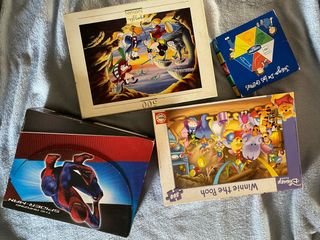 Lote 3 Puzzles Disney y Spiderman