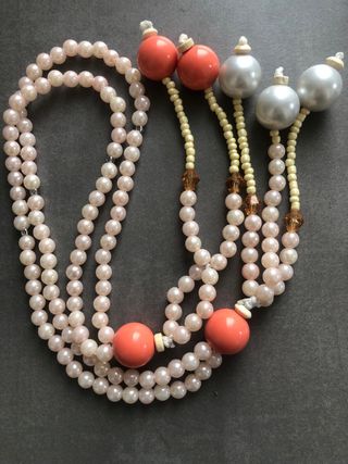 Collana Juzu Buddista Perle Rosa e Argento