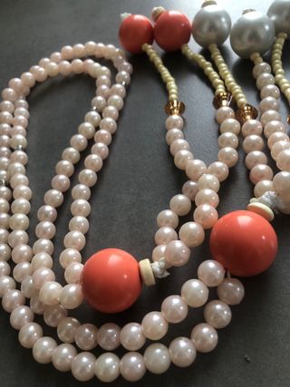 Collana Juzu Buddista Perle Rosa e Argento