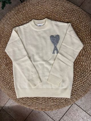 Maglione AMI Paris con cuore glitter