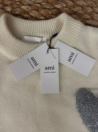 Maglione AMI Paris con cuore glitter