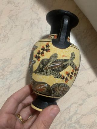 Vaso decorativo stile greco tradizionale ceramica