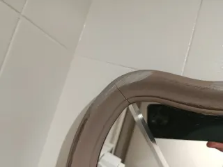 Espejo de salón restaurado envejecido