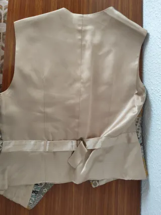 CHALECO MUJER Talla 42 Beige Multicolor