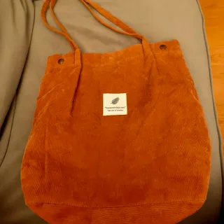 Bolso tote pana marrón