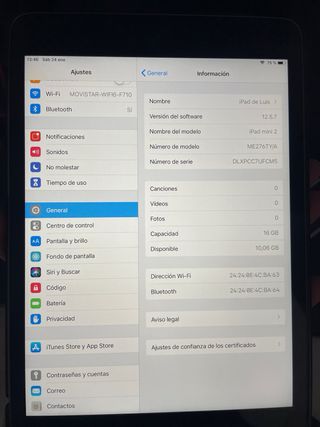 iPad Mini 2 Wi-Fi 16GB Argento