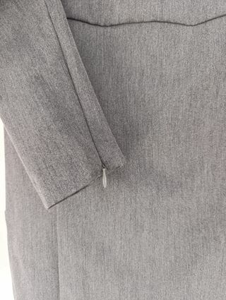Vestido gris ajustado manga larga Zara - Talla M