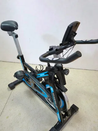 Bicicleta Spinning Negra y Azul
