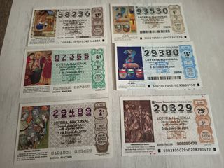 Billetes de Lotería + ONCE + Catalunya