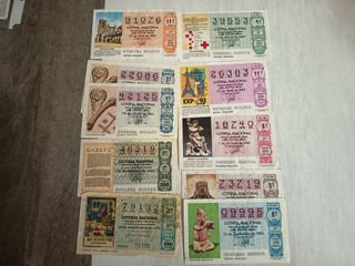 Billetes de Lotería + ONCE + Catalunya