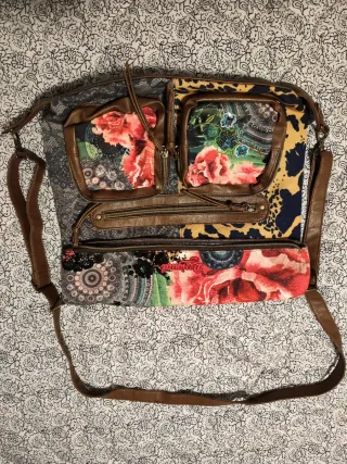 Bolso Desigual Marrón Multicolor