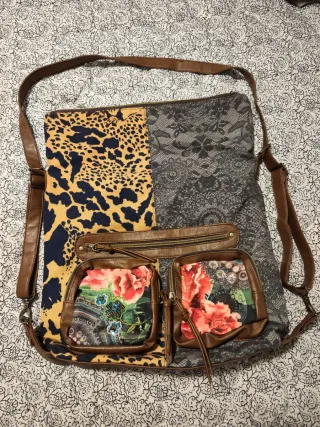 Bolso Desigual Marrón Multicolor