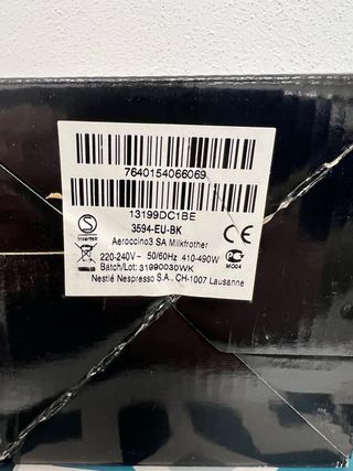 Espumador Nespresso Negro