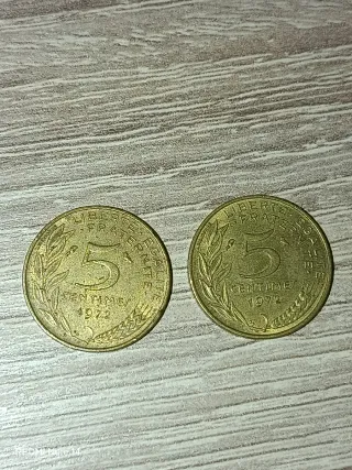 Monedas Francesas: Céntimos 5, 10, 20