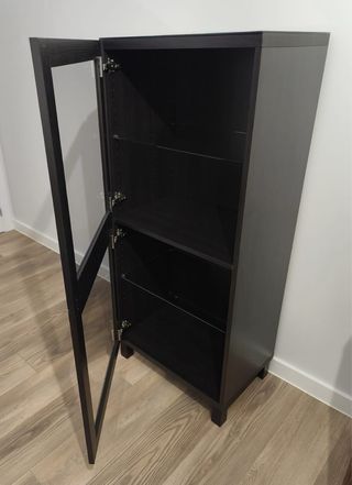 Vitrina Besta 2 puertas Negro Cristal Ikea