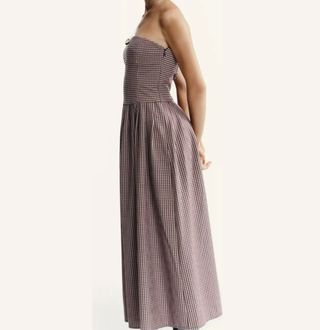 Vestido Zara con etiqueta y medidas cuadros vichy