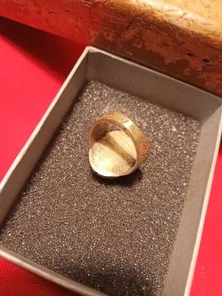 Anillo Plata Ley Carnolina Negra Talla 20