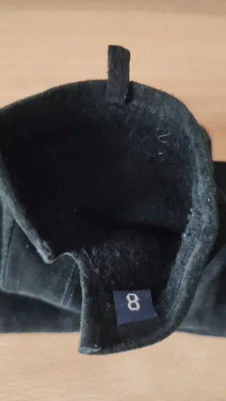 Guantes negros para mujer de terciopelo