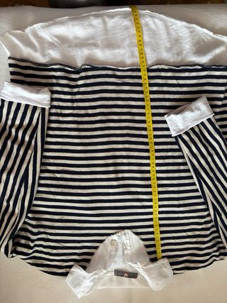 Jersey rayas blanco y azul con camisa