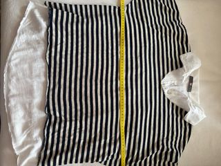 Jersey rayas blanco y azul con camisa