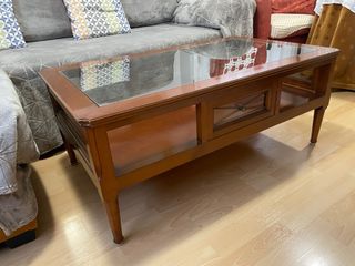 Mesa de centro madera y cristal