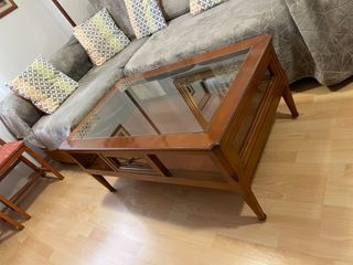 Mesa de centro madera y cristal