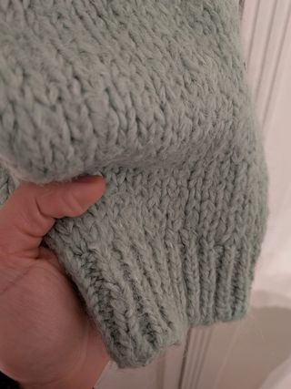 Jersey Zara verde punto grueso