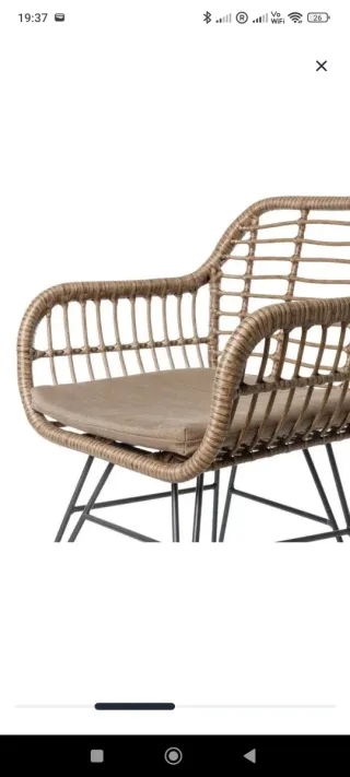 Conjunto 4 sillas sillones exterior/interior