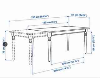 Mesa comedor extensible blanca, mod. Rosentorp.