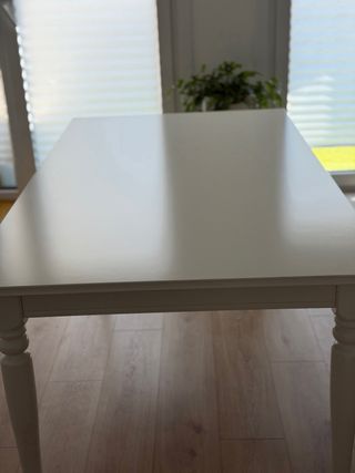 Mesa comedor extensible blanca, mod. Rosentorp.