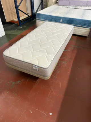 90x190 COLCHÓN VISCO + BASE TAPIZADA