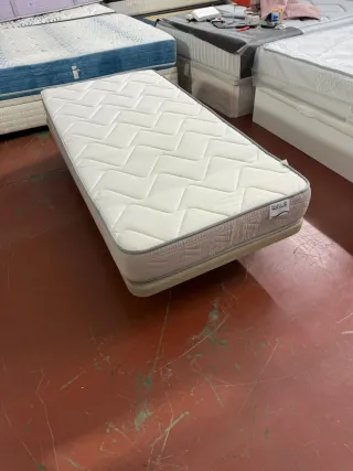 90x190 COLCHÓN VISCO + BASE TAPIZADA