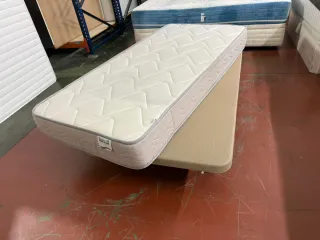 90x190 COLCHÓN VISCO + BASE TAPIZADA