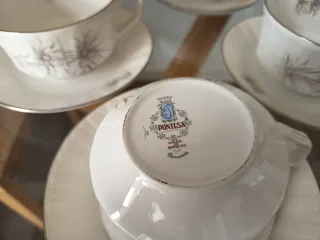 Juego de 6 tazas de consomé de porcelana