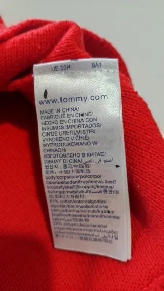 Jersey Tommy Hilfiger Rojo Talla L