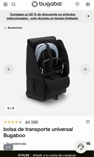 Funda de transporte Bugaboo