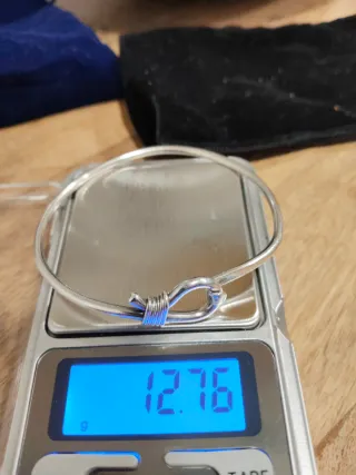 Pulsera artesana nudo plata