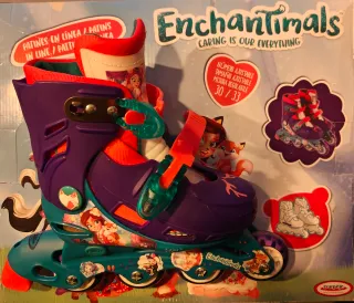 Patines infantiles morados y turquesa