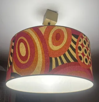 Lámpara de techo tela diseño círculos