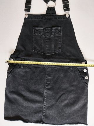 Peto vaquero negro Mango Talla M