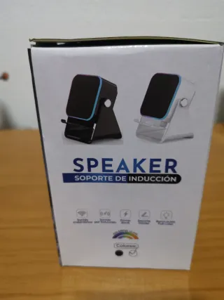 Altavoz inducción smartphone blanco