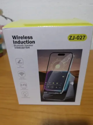 Altavoz inducción smartphone blanco