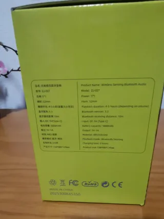 Altavoz inducción smartphone blanco